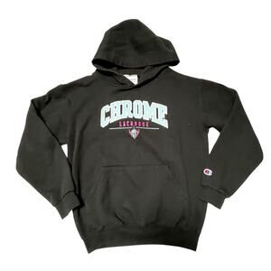 Champion Chrome Lacrosse Athletic Hoodie Sweatshirt Size L 10-12